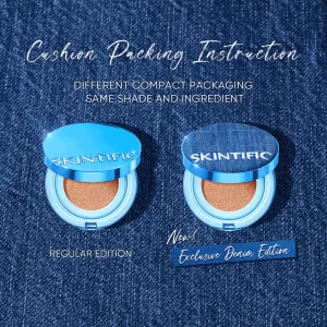 SKINTIFIC - Perfect Stay Velvet Matte Cushion Fondasi Compact Oil-Control All Skin 5 Shades