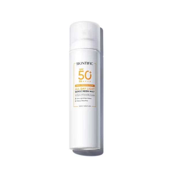 SKINTIFIC - All Day Light Sunscreen Mist SPF 50 PA++++ 70ml - Image 2